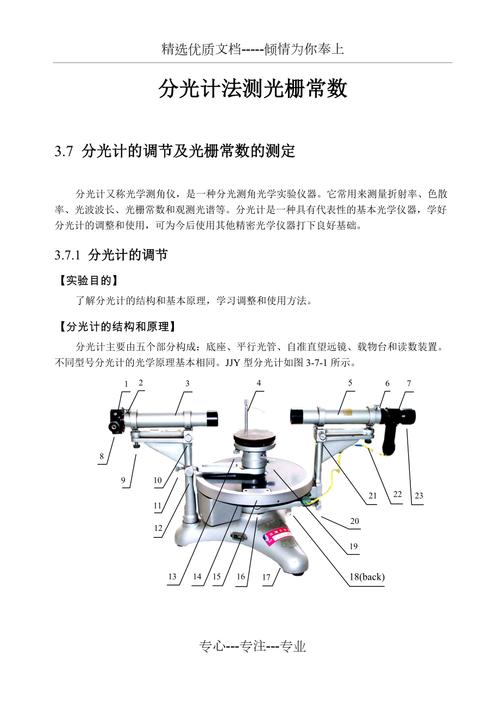 光学基本仪器与训练实验报告分光计-光学仪器分光