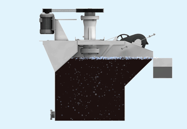 浮选机原理动图 浮选机设备CAD简图